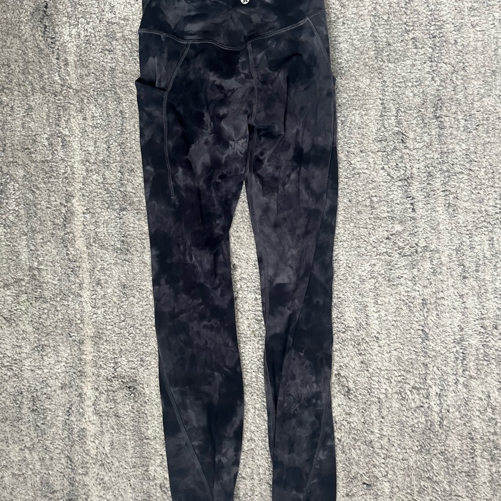 Lululemon Black Tie-Dye Leggings
